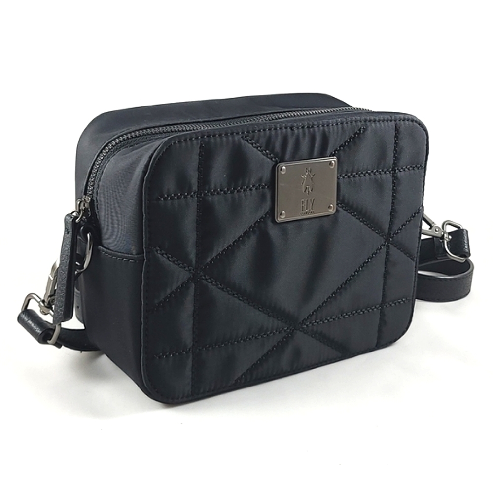 Fly London Black Quilted Crossbody Bag